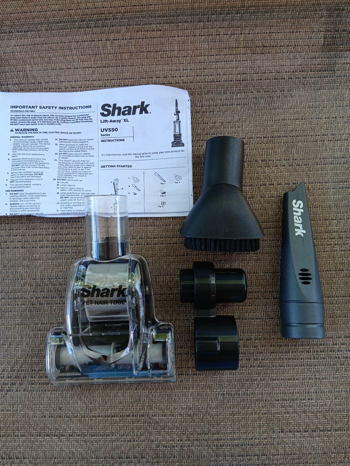 Shark Lift-Away XL Sweeper Attachments.