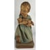 vintage hand carved girl with dog wood figures made in Italy
