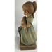 vintage hand carved girl with dog wood figures made in Italy