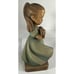 vintage hand carved girl with dog wood figures made in Italy