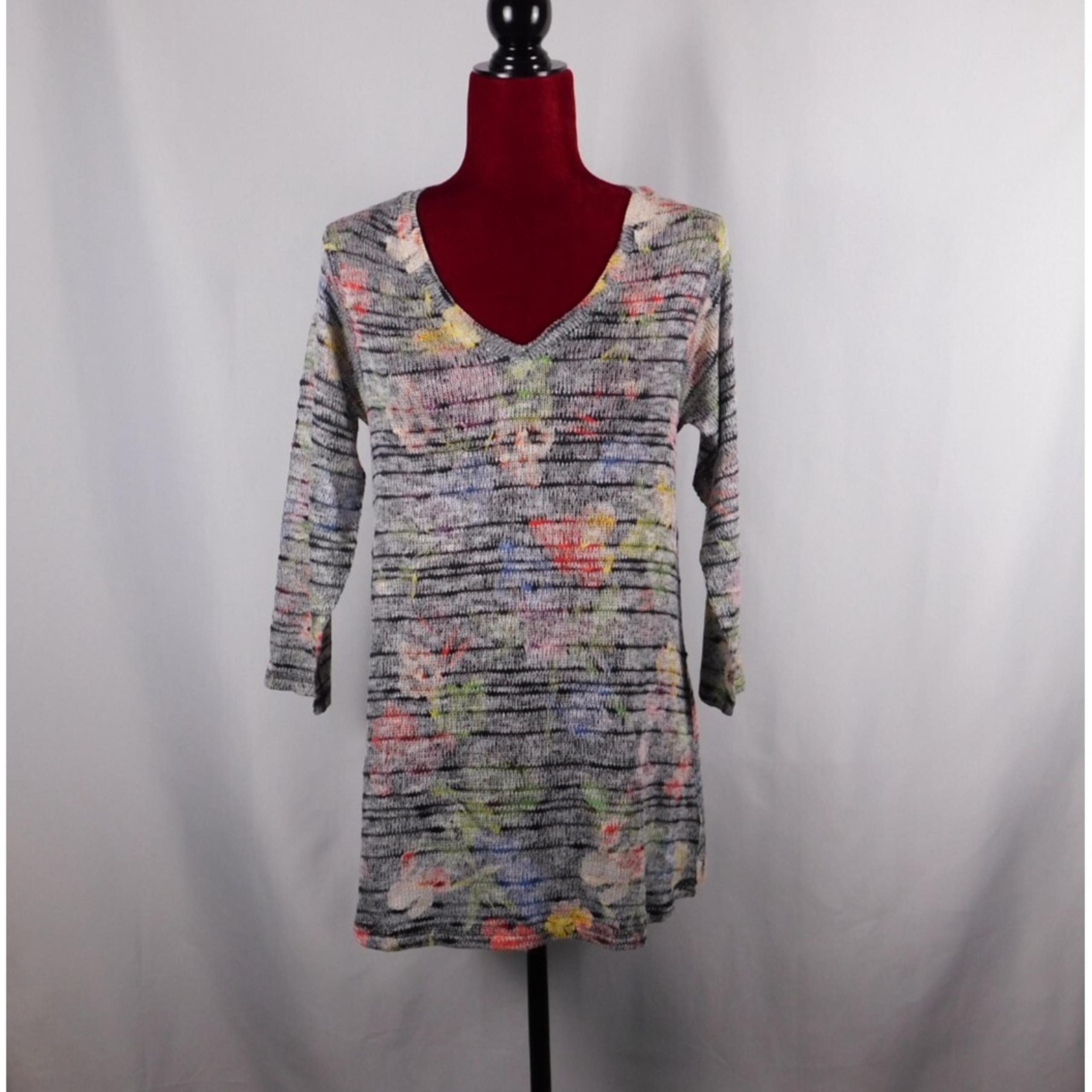 Soft Surroundings Woman's Small Knit Sweater, V-Neck, Lightweight, 3/4 Sleeve