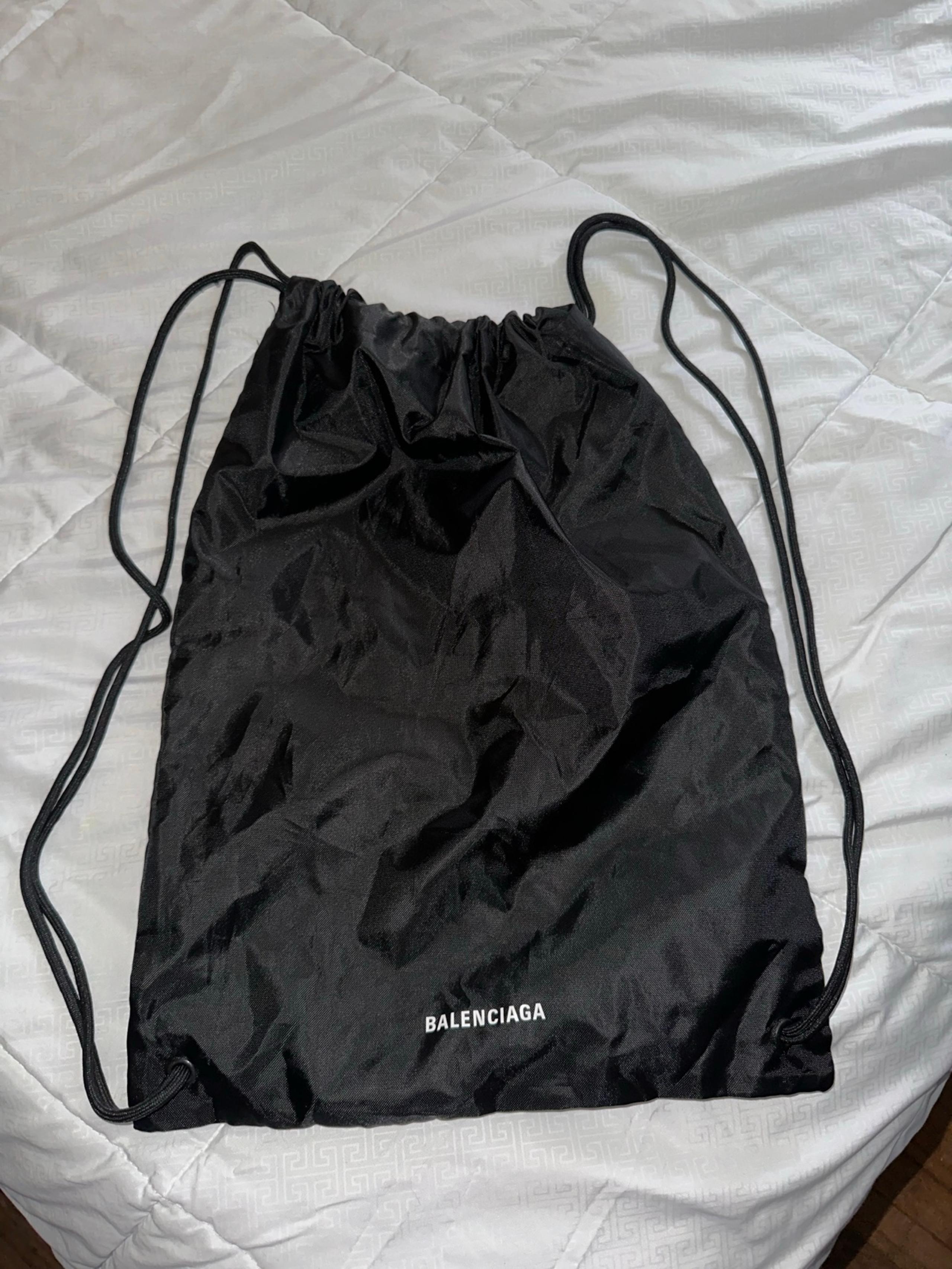 Balenciaga Black Drawstring Bag