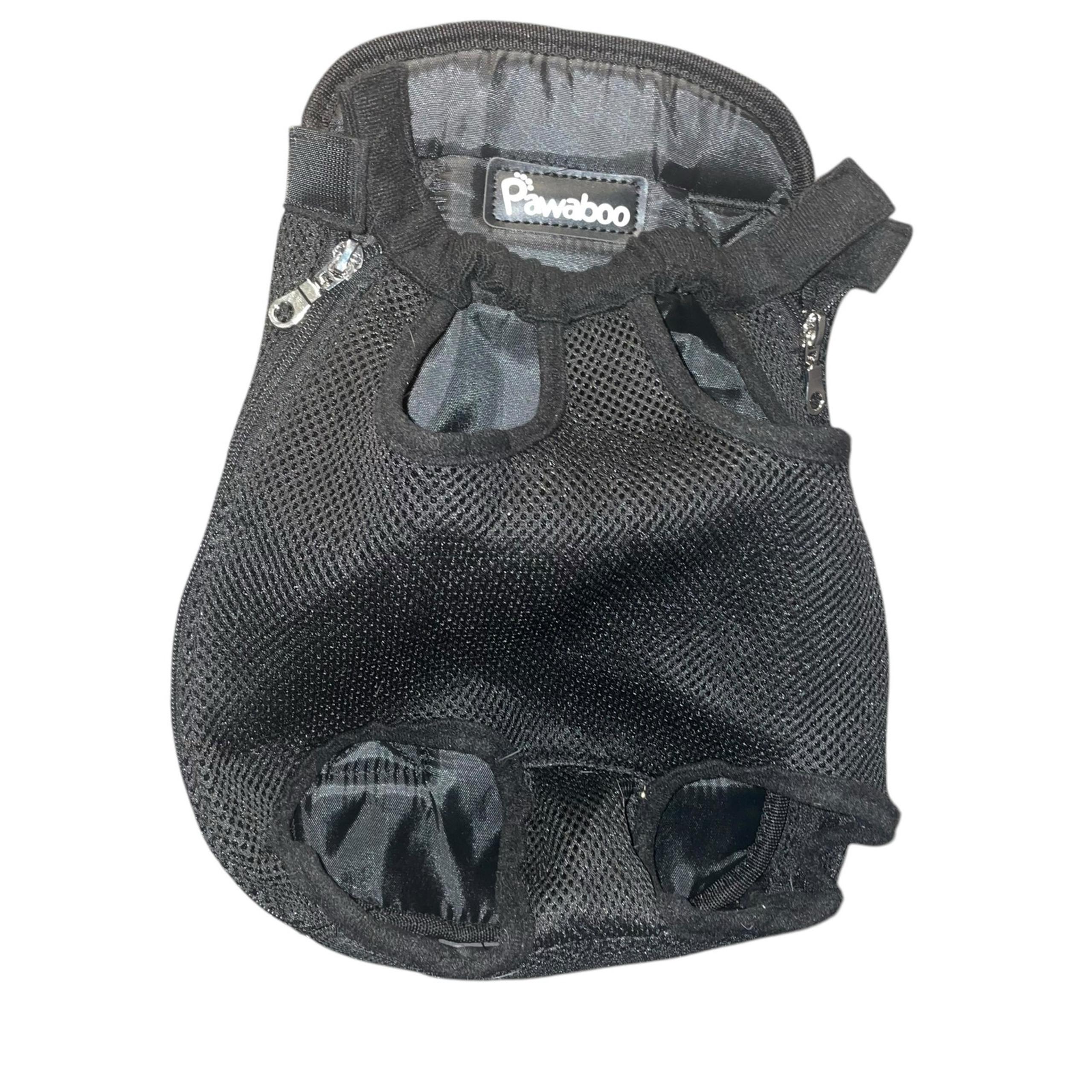 Pawaboo Dog Cat Carrier Size Medium Pet Backpack Adjustable Front Travel Black