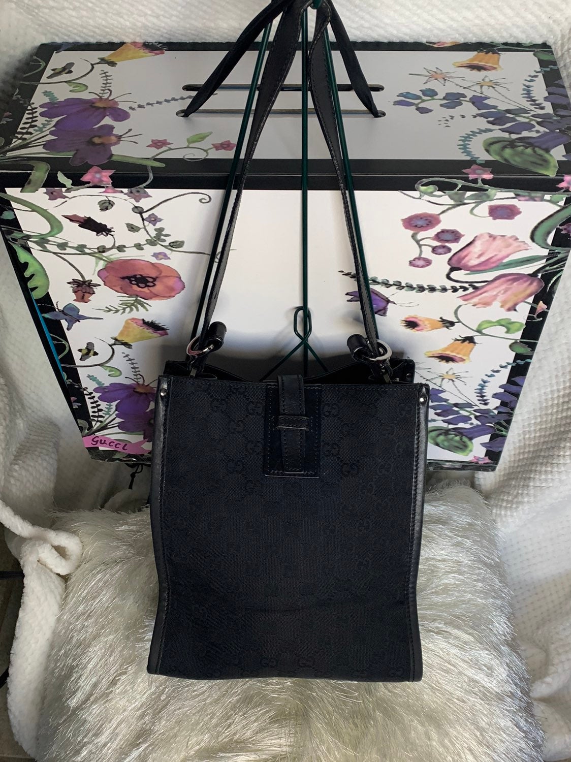 Gucci Vintage black monogram bag