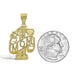 Mom #1 Mother Pendant 10k Yellow Gold Charm 1.4