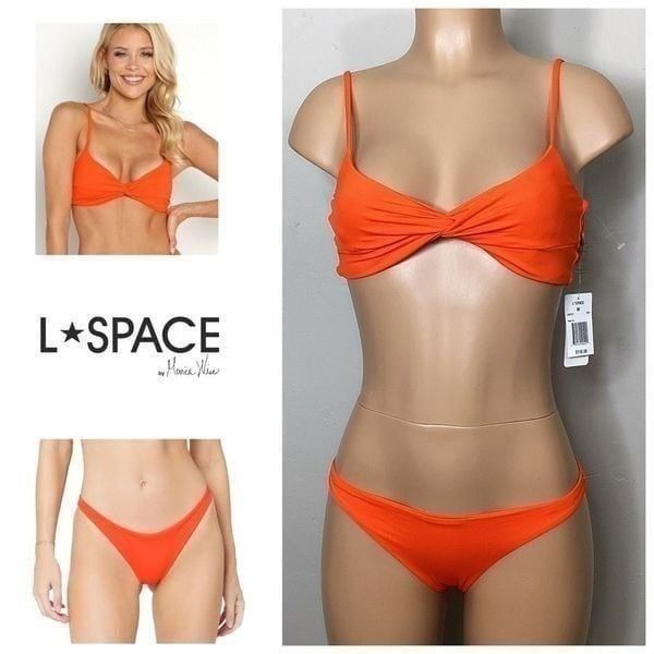 New. L*SPACE poppy orange bikini. Medium. Retails 198