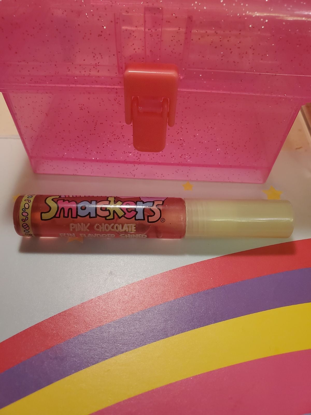 Rare vintage bonne bell pink chocolate lip shiner!!