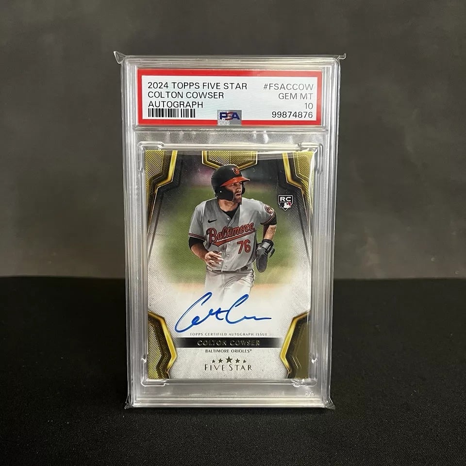 Colton Cowser Rookie RC Auto POP 1 PSA 10 2024 Topps Five Star Orioles