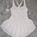 FREE PEOPLE FP Movement Prima Tiered Shortsie Romper White size M NWT 98