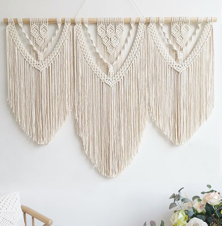 Achart Macrame Wall Hanging Large- Boho Wall Decor- Large Wall Art- Wall Decor L