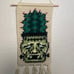 Frankenstein crochet halloween home decor tapestry / monster houseplant wallhang