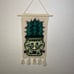 Frankenstein crochet halloween home decor tapestry / monster houseplant wallhang