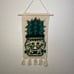 Frankenstein crochet halloween home decor tapestry / monster houseplant wallhang