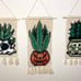 Frankenstein crochet halloween home decor tapestry / monster houseplant wallhang
