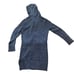PBJ Blues Hooded Cardigan, Size SM Distressed Denim