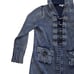 PBJ Blues Hooded Cardigan, Size SM Distressed Denim
