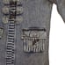 PBJ Blues Hooded Cardigan, Size SM Distressed Denim