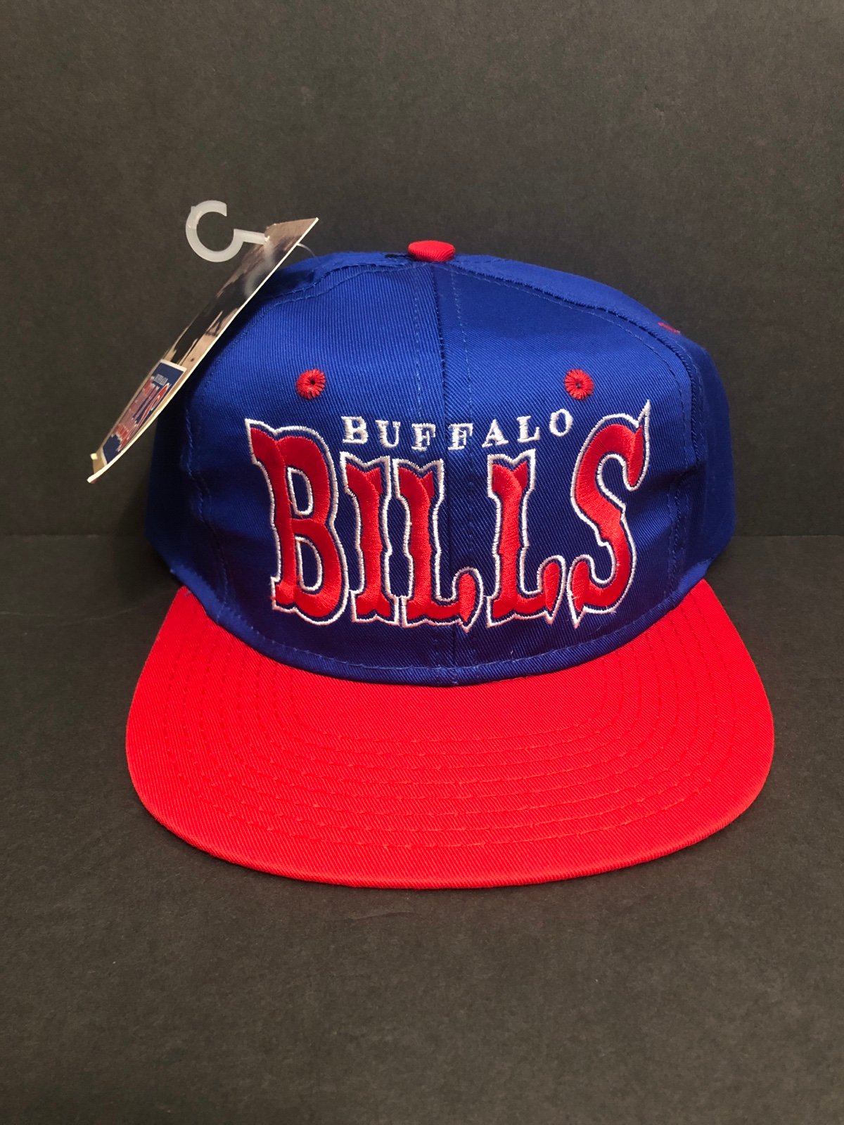 Vintage 90’s Buffalo Bills NFL SnapBack Hat Adult Deadstock W Tag Blue-Red