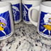 4 PC Vintage Morton Salt Umbrella Girl Bryan China Coffee Tea Mugs Cups 1990's