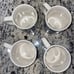 4 PC Vintage Morton Salt Umbrella Girl Bryan China Coffee Tea Mugs Cups 1990's