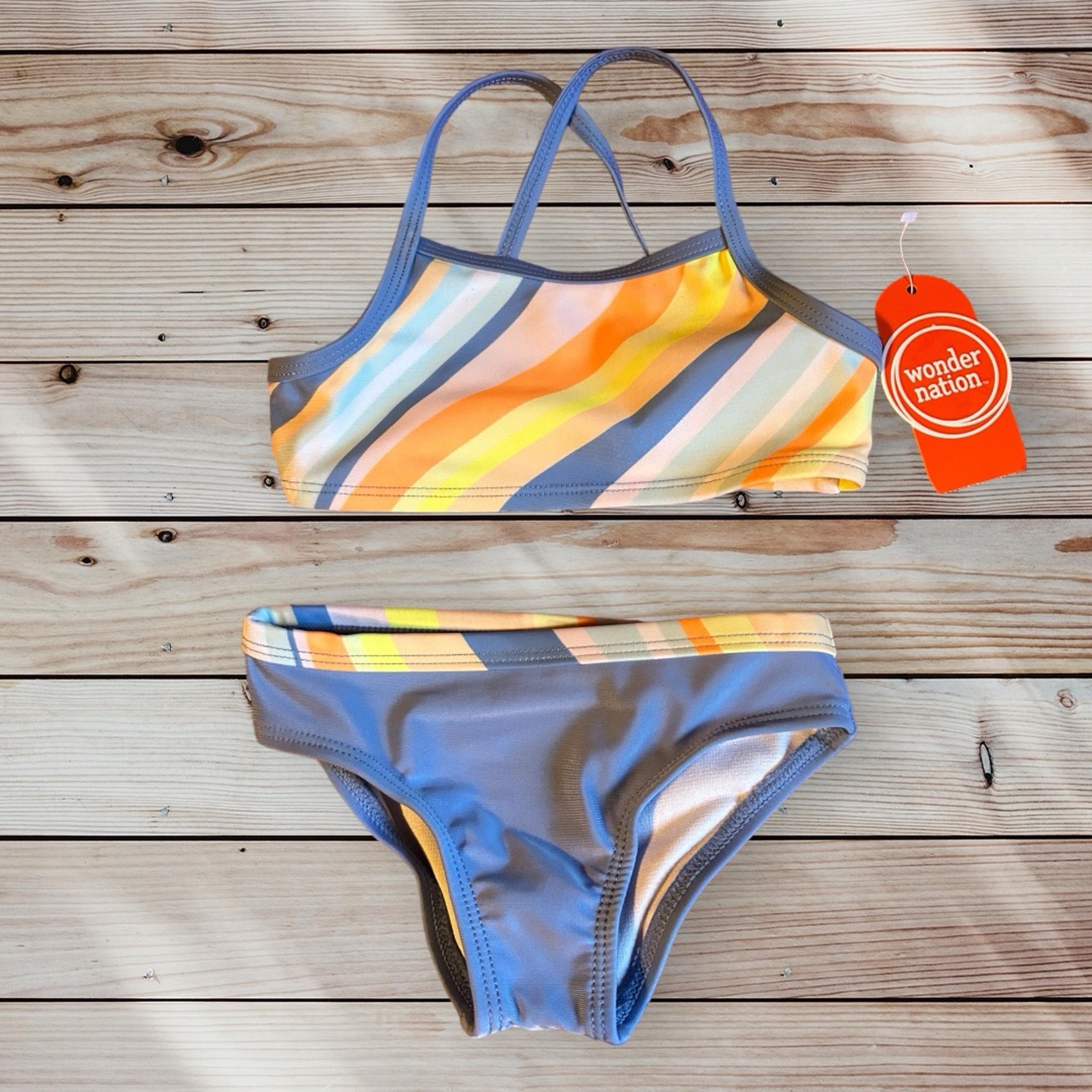 Toddler Girls 2 Piece Swimsuit/ Bikini By Wonder Nation Size: 2T