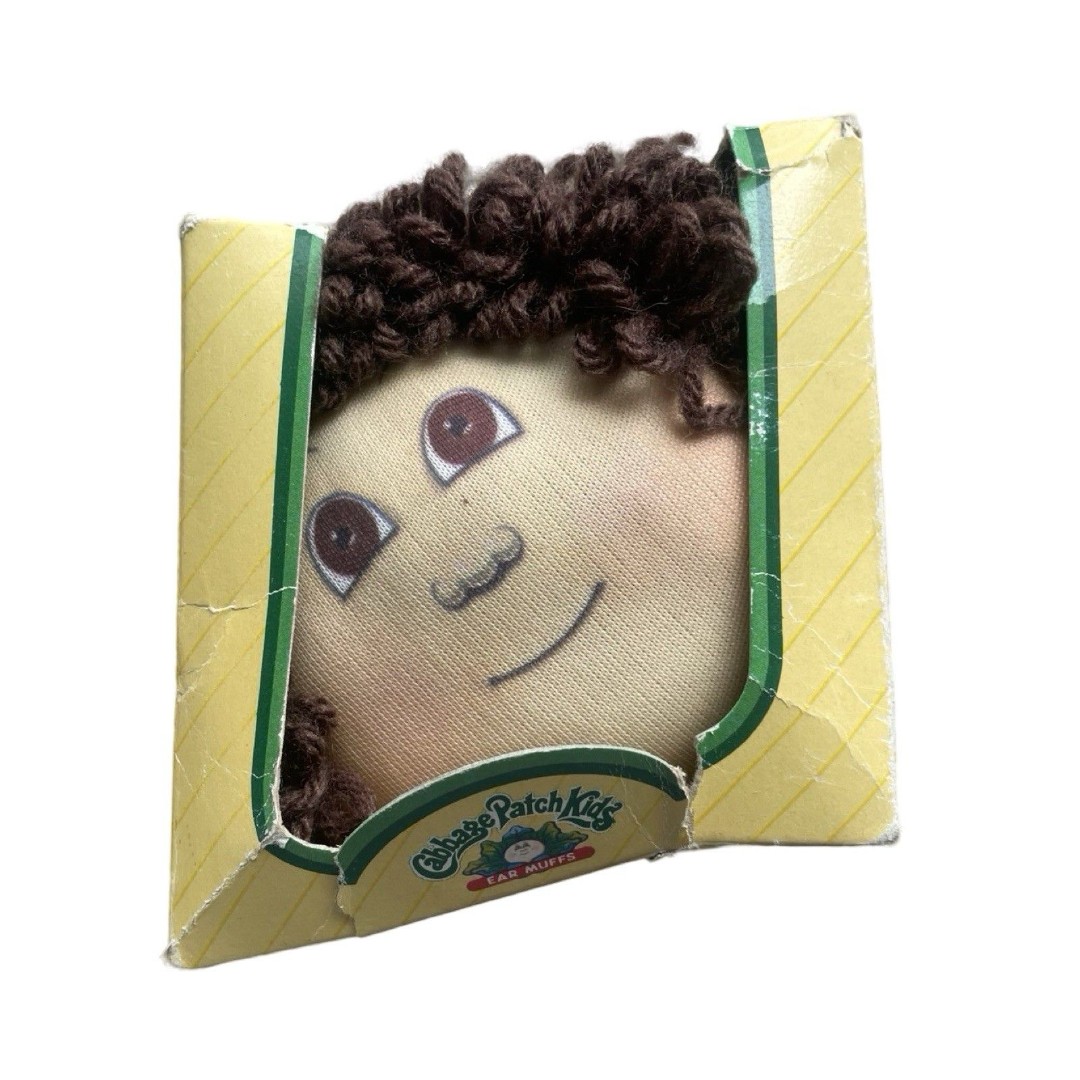 Vintage 1984 Cabbage Patch Kids Brown Hair Brown Eyes Girl Ear Muffs