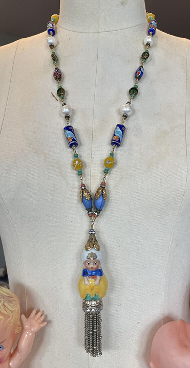 Necklace: “EASTERN FANTASIA” (Assemblage Jewelry) One of A Kind, New!