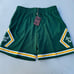 NWT MITCHELL & NESS GREEN DIAMOND SCRIPT SHORTS SZ 2XL XXL
