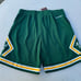 NWT MITCHELL & NESS GREEN DIAMOND SCRIPT SHORTS SZ 2XL XXL