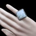 Huge size 12 sterling silver rainbow moonstone ring