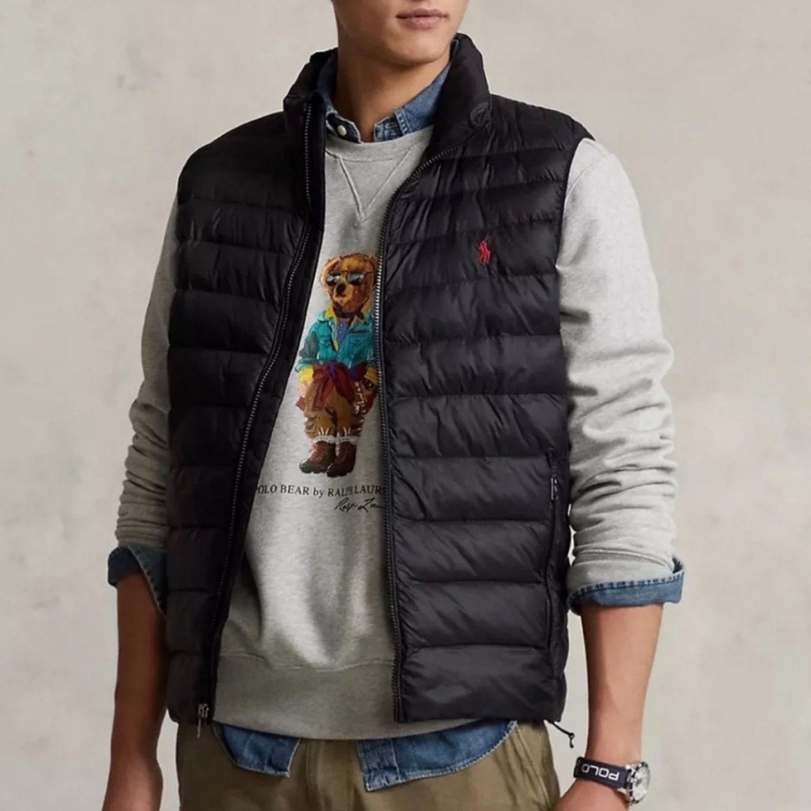 POLO Packable Vest PRIMALOFT Lightweight Down Alternative BLACK XXL jacket