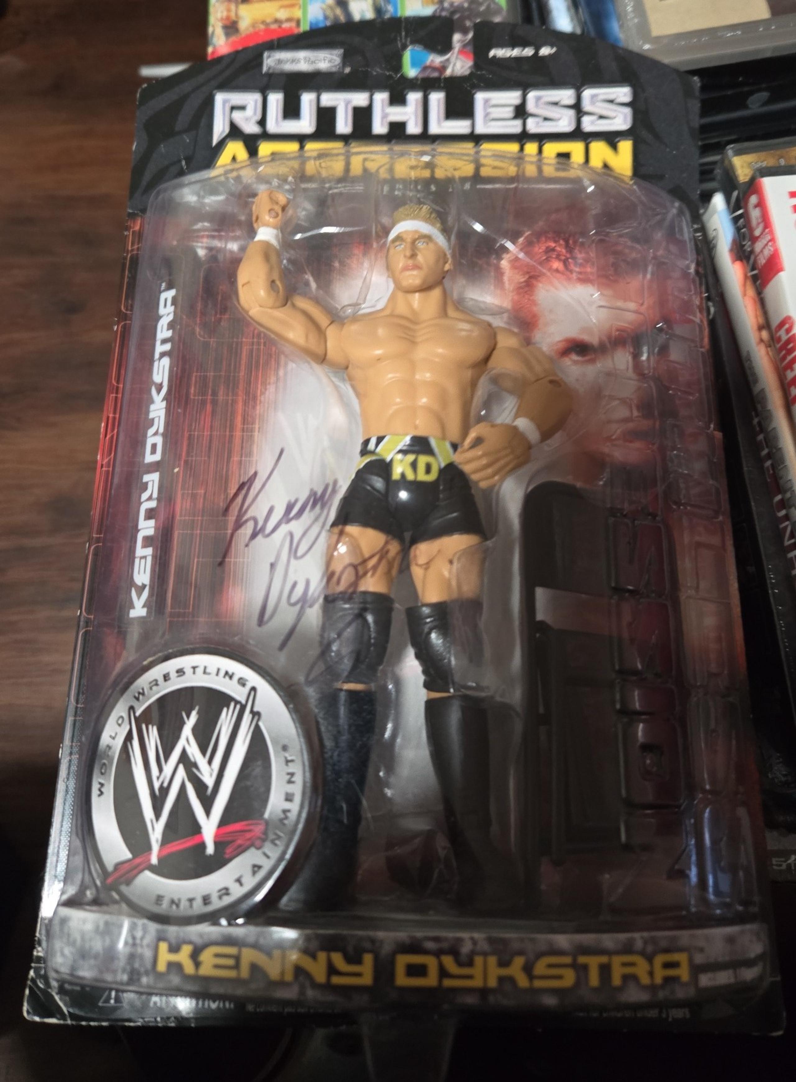 WWE Kenny Dykstra Autographed Ruthless Aggression Action Figure New