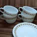 Vintage Corelle Butterfly Gold 8 piece coffee cup saucer set
