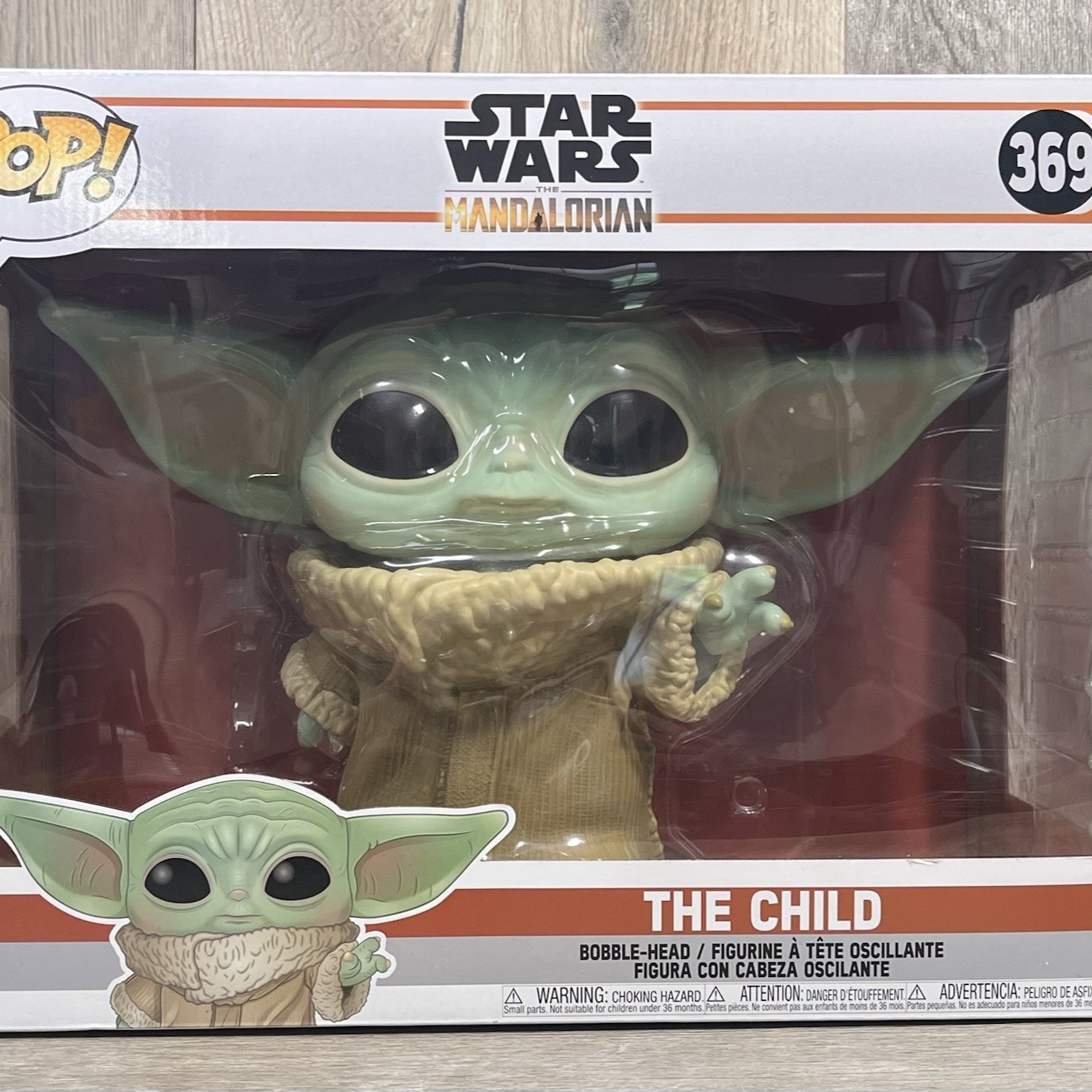 FUNKO POP! Star Wars Baby Yoda Mandalorian The Child 369 Grogu 10 Vinyl Figure