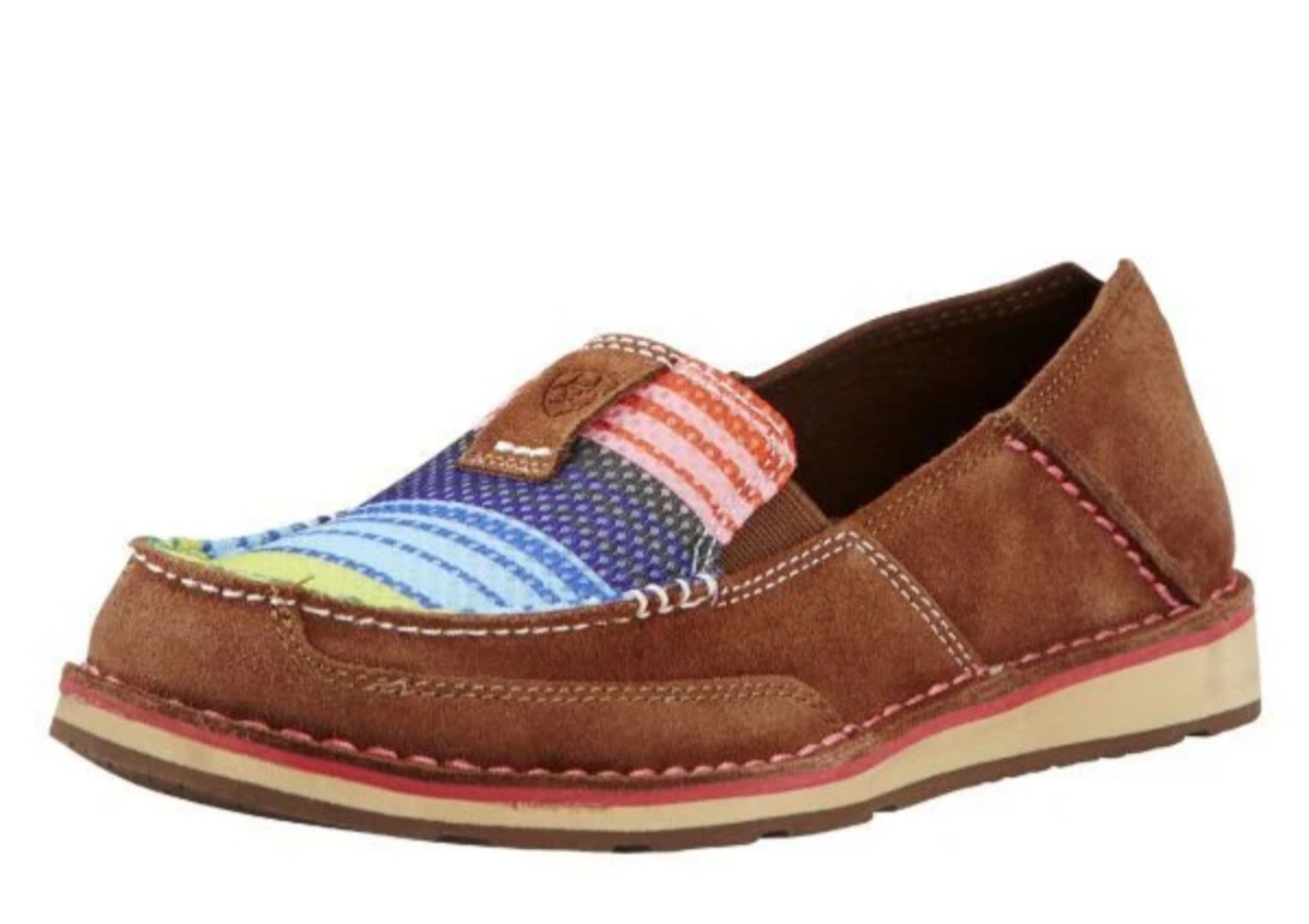 Ariat Cruiser Palm Serape Shoes Loafers Suede Slip Ons Rainbow Sz 8B (10018587)