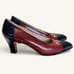1980s Salvatore Ferragamo Western Style Kitten Heels – Brown & Black