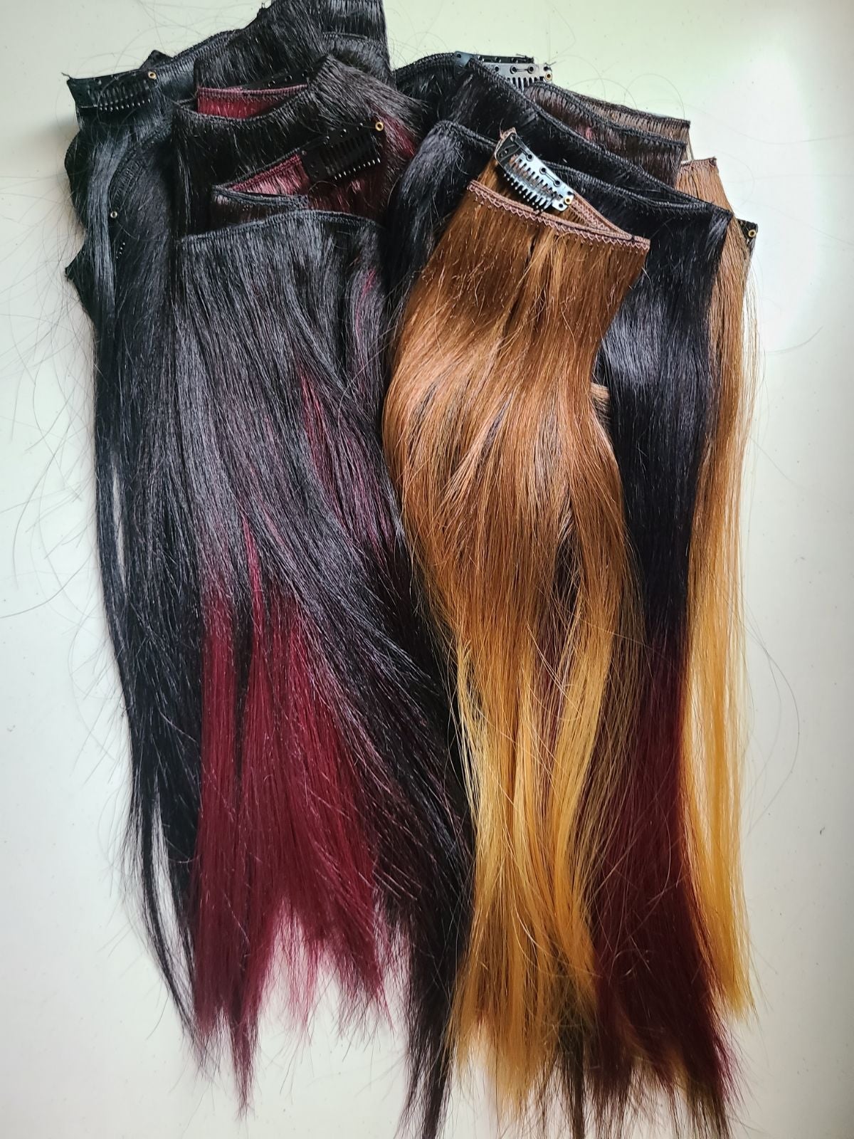 10 pcs 12 inches long Variety Pack brand new ☆ Clip in hair extensions ☆