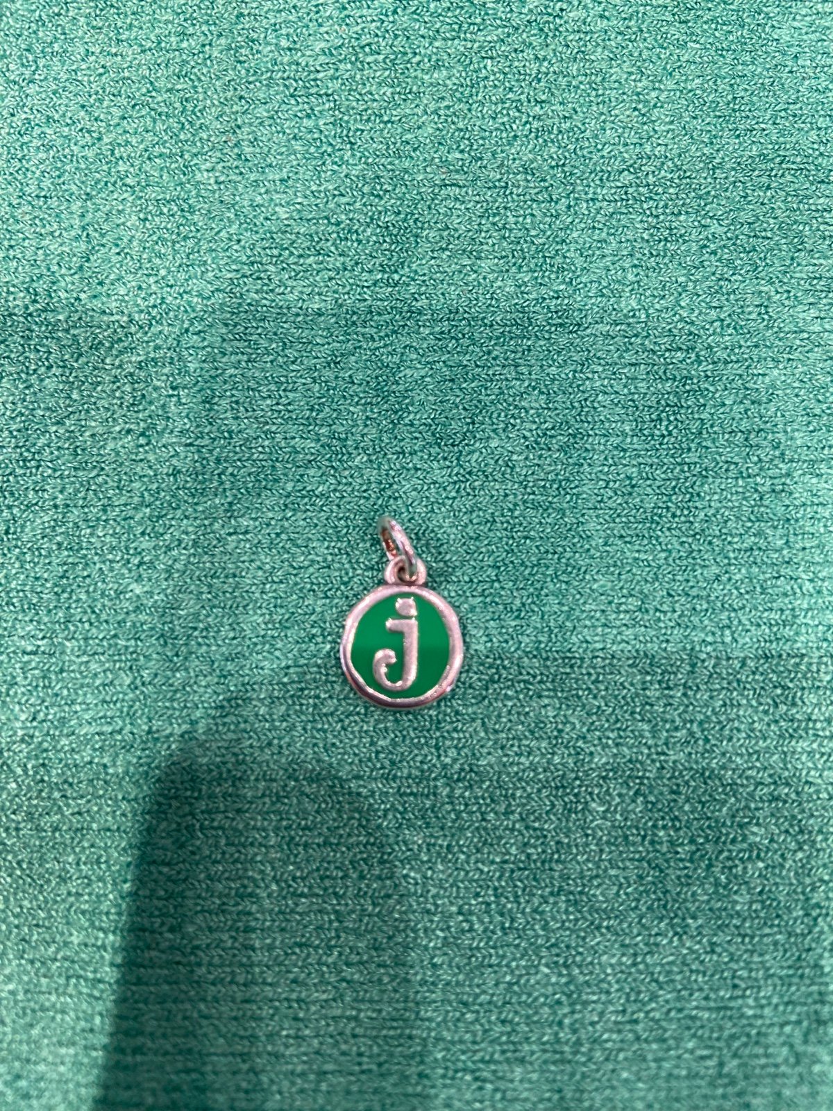 James avery enamel initial disc j charm