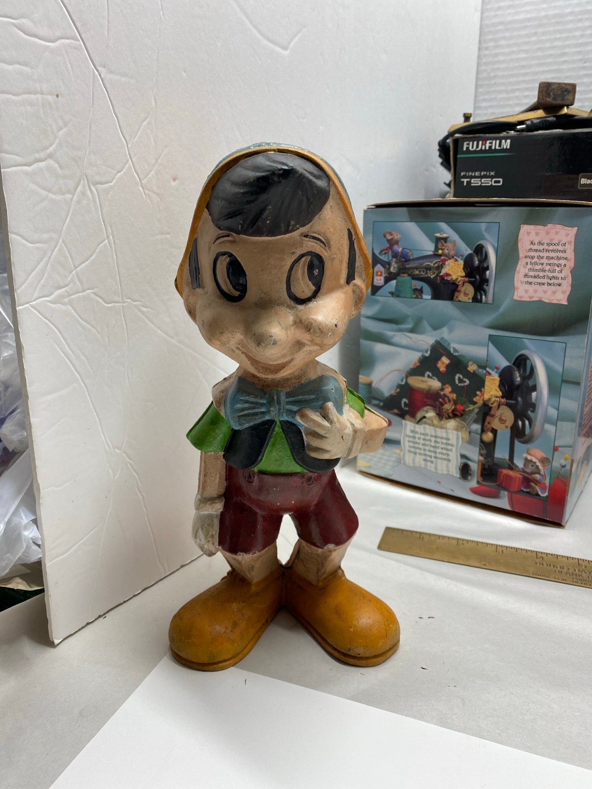 Vintage Cast Iron Ponocchio Bank Disney Bank Rare