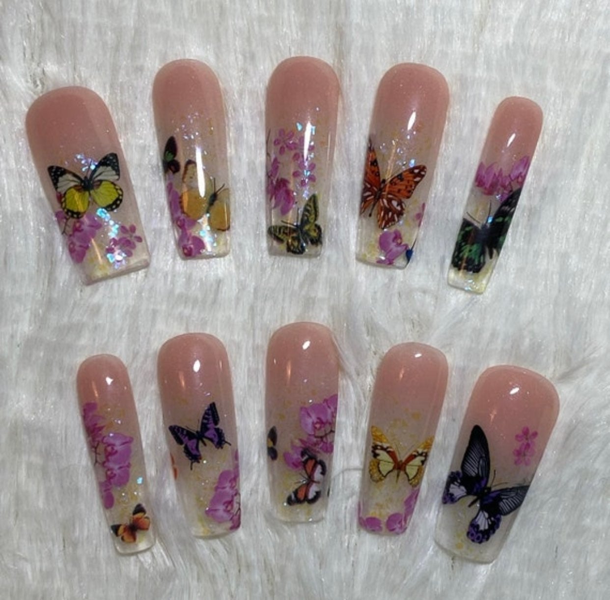 Butterfly (All Acrylic) Press On Nails