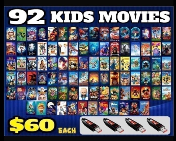 Masha and the bear (92 kids movies) bundle (2 usbs)