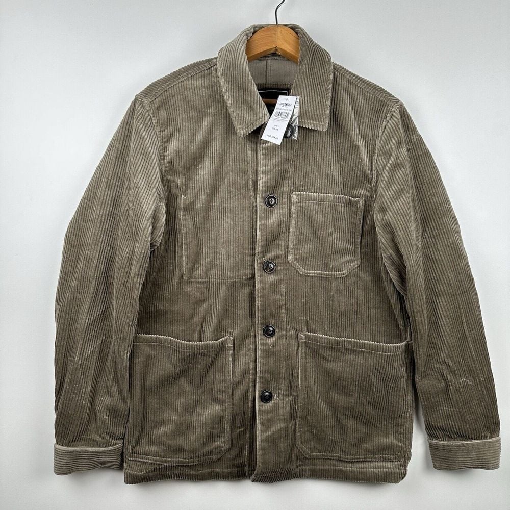 NWT Todd Snyder Seersucker Chore Coat Jacket in Grey XS