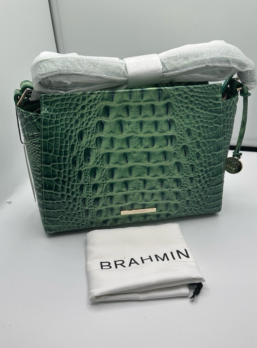 Brahmin Hillary Crossbody green assorted Melbourne genuine leather