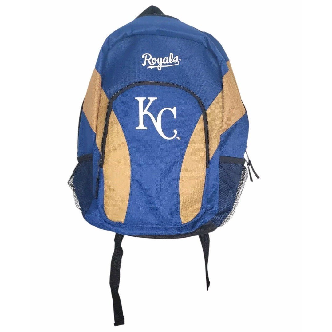 Genuine Merchandise Kansas City Royals Two Tone Blue/Tan Backpack Bag NWOT