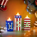4th of July Decorations for Home, 3 PCS Patriotic Wood Candle Holders