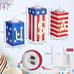 4th of July Decorations for Home, 3 PCS Patriotic Wood Candle Holders