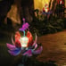 Solar Garden Lotus Stake Light Metal Flower Decoration