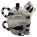 Tabby Cat Ceramic Teapot Stacking Three Piece Set