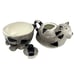 Tabby Cat Ceramic Teapot Stacking Three Piece Set