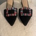 Something Navy Black Beaded suede Women's Mules